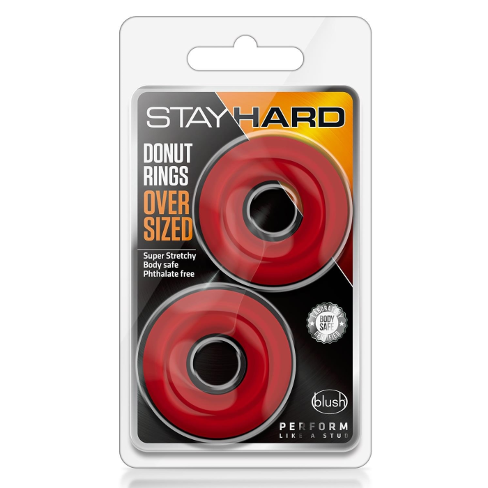 Набір ерекційних кілець Blush Stay Hard Donut Rings, червоний