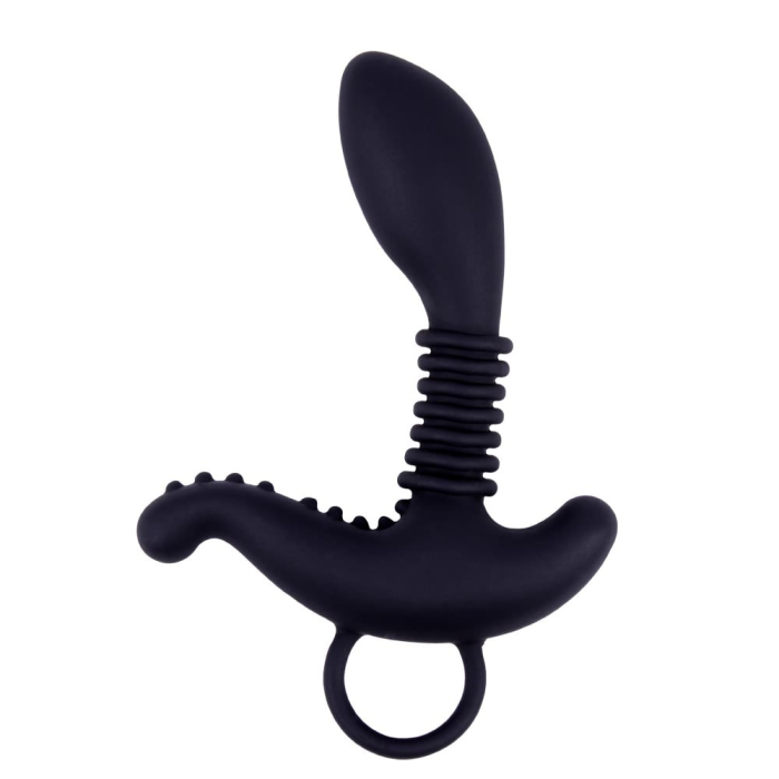 Cтимулятор простати з додатковим відростком Chisa Black Mont Booty Exciter і кільцем-тримачем