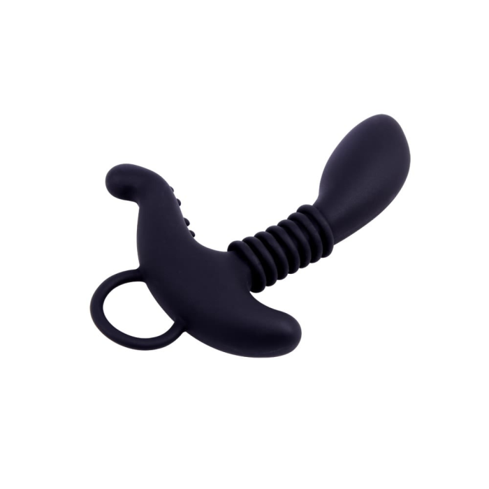 Cтимулятор простати з додатковим відростком Chisa Black Mont Booty Exciter і кільцем-тримачем