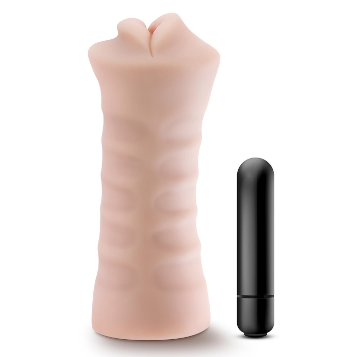 Мастурбатор в виде рта с вибропулей Blush M for Men Angie телесный