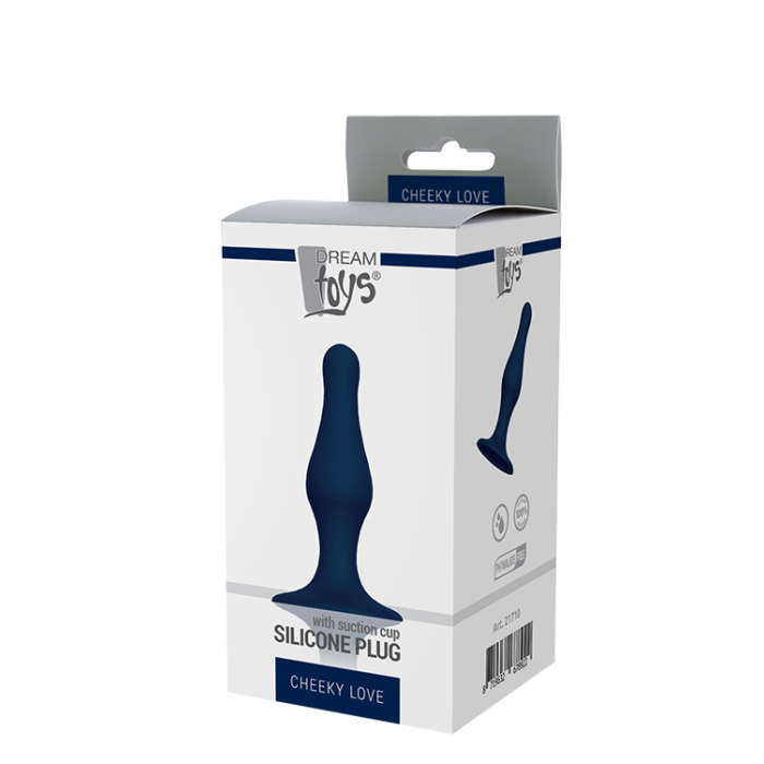 Dt21710 анальна пробка CHEEKY LOVE SILICONE PLUG MEDIUM BLUE