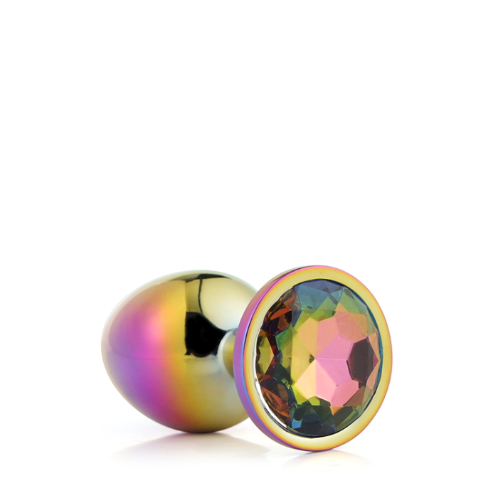 Dt21783 Райдужна анальна пробка GLEAMING LOVE MULTICOLOUR PLUG LARGE