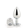 Dt21785 анальна пробка з каменем GLEAMING LOVE SILVER PLUG SMALL