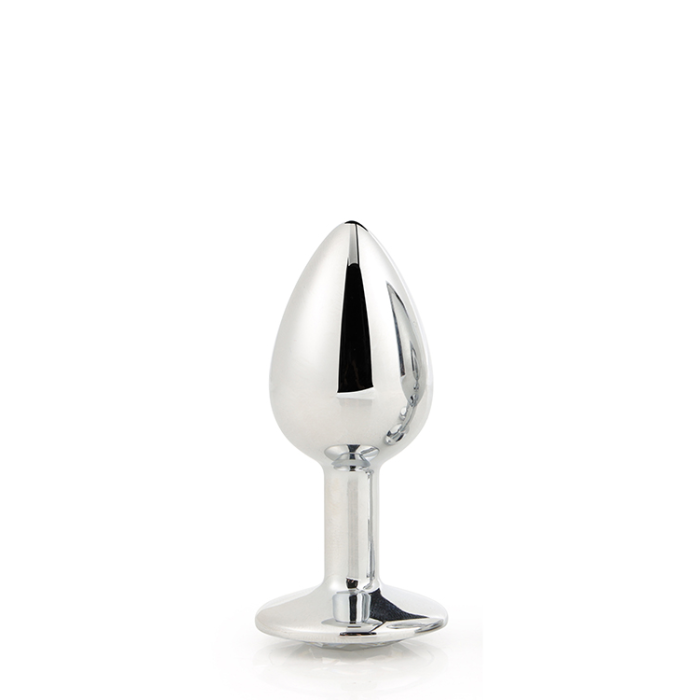 Dt21785 анальна пробка з каменем GLEAMING LOVE SILVER PLUG SMALL