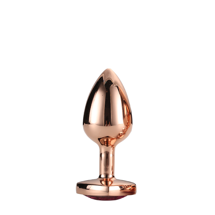 Dt21789 анальна пробка з серцем GLEAMING LOVE ROSE GOLD PLUG SMALL