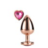 Анальна пробка з серцем GLEAMING LOVE ROSE GOLD PLUG LARGE