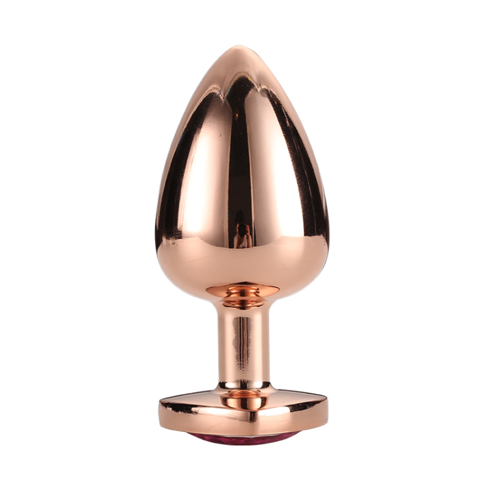 Анальна пробка з серцем GLEAMING LOVE ROSE GOLD PLUG LARGE