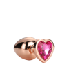 Анальна пробка з серцем GLEAMING LOVE ROSE GOLD PLUG LARGE