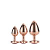 Dt21792 набір анальних пробок GLEAMING LOVE ROSE GOLD PLUG SET