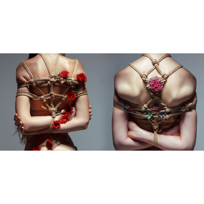Шовкова мотузка DS Fetish для шибарі, червона, 10 м.