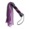F61417 батіг із замші міні FLOGGER BLACK / PURPLE
