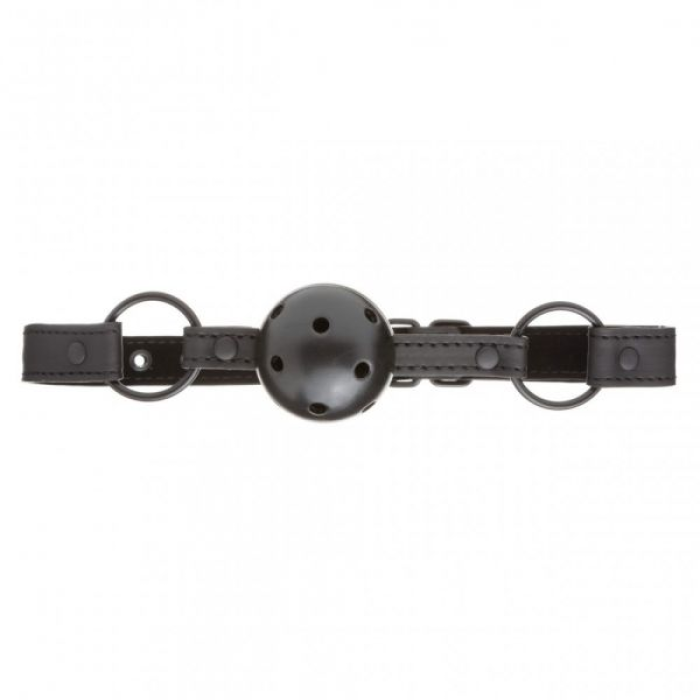 F61406 кляп з екошкіри Loveshop BREATHABLE BALL Gag BLACK