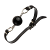 F61432 Кляп з силікону на ланцюжку Loveshop Latex BREATHABLE BALL Gag BLACK