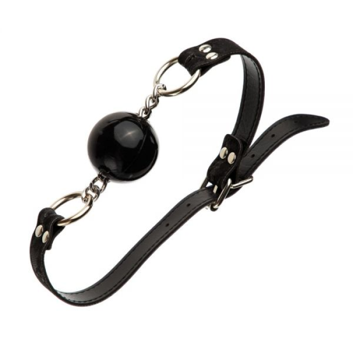 F61432 Кляп з силікону на ланцюжку Loveshop Latex BREATHABLE BALL Gag BLACK