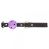Кляп з екошкіри Loveshop Latex BREATHABLE BALL Gag BLACK / PURPLE