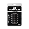 Ерекційне кільце багатоярусне Chisa GK Power, з рельєфом, чорний