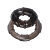 Ерекційне кільце Chisa GK Power Dual Enhancement Ring з рельєфною поверхнею, чорне