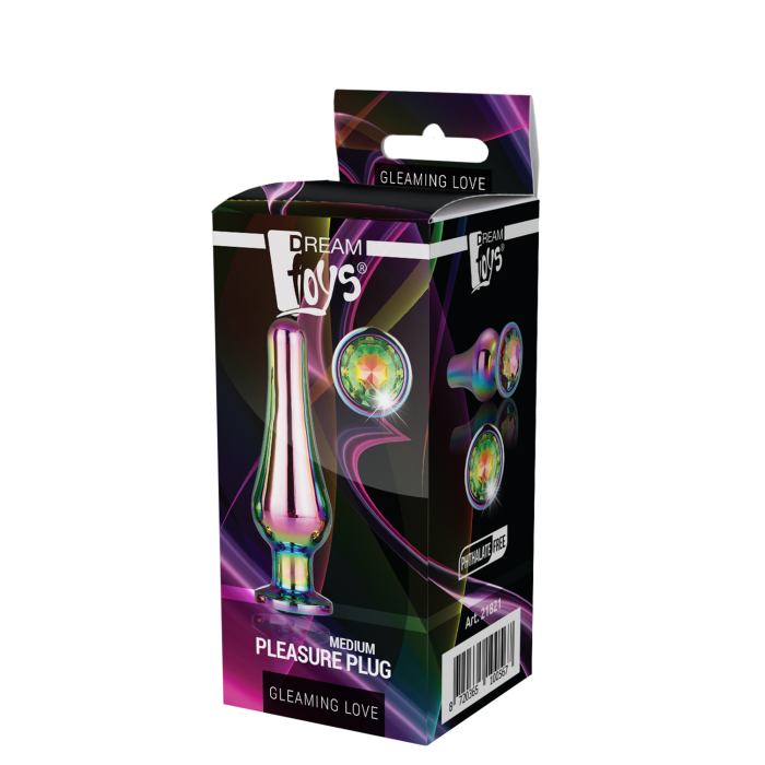 Dt21821 анальна пробка конічної форми Dream Toys GLEAMING LOVE COLOURED PLEASURE PLUG M