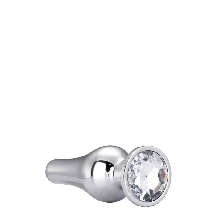 DT21825 анальна пробка конічної форми Dream Toys GLEAMING LOVE SILVER PLEASURE PLUG L