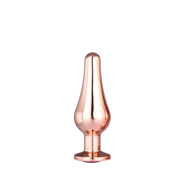 DT21826 анальна пробка конічної форми Dream Toys GLEAMING LOVE ROSE GOLD PLEASURE PLUG S