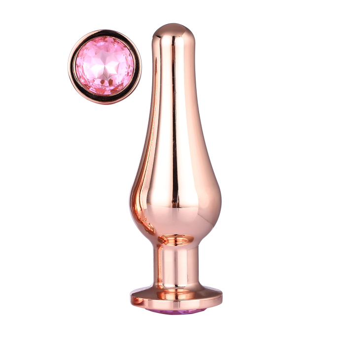 DT21828 анальна пробка конічної форми Dream Toys GLEAMING LOVE ROSE GOLD PLEASURE PLUG L