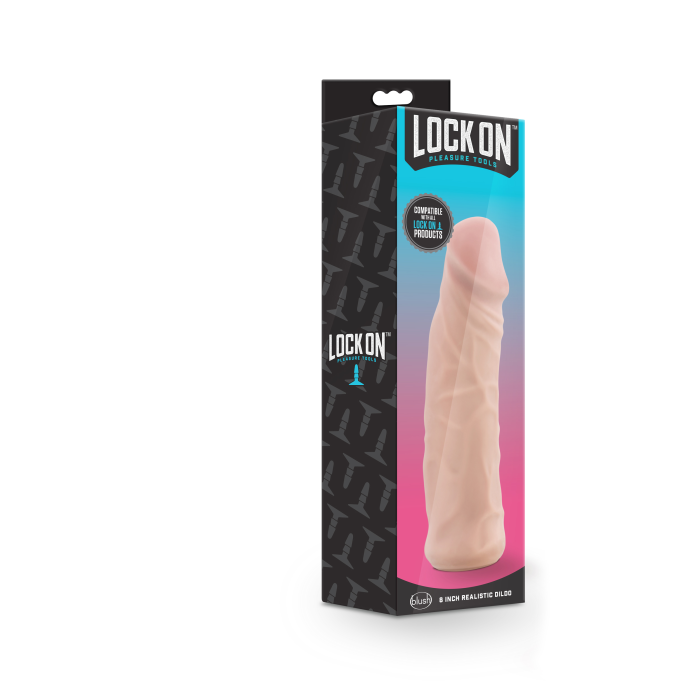 Реалістична насадка LOCK ON 8INCH REALISTIC LOCK ON DILDO