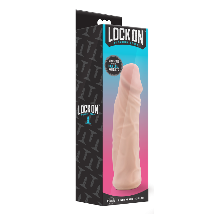 Реалістична насадка LOCK ON 8INCH REALISTIC LOCK ON DILDO