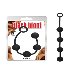 Анальні буси Chisa Black Mont Storm Beads чорні, M