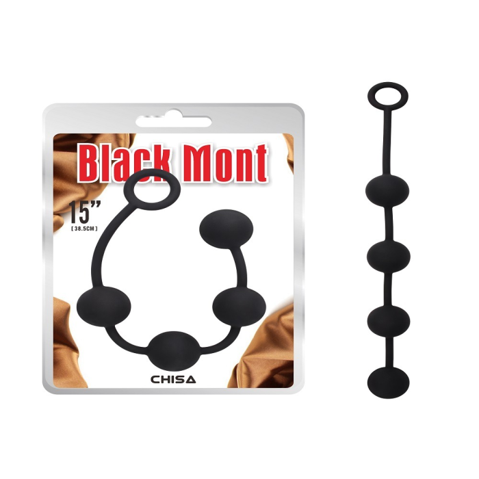 Анальні буси Chisa Black Mont Storm Beads чорні, M