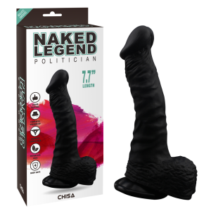 Фалоімітатор з мошонкою на присосці Chisa Naked Legend, чорний