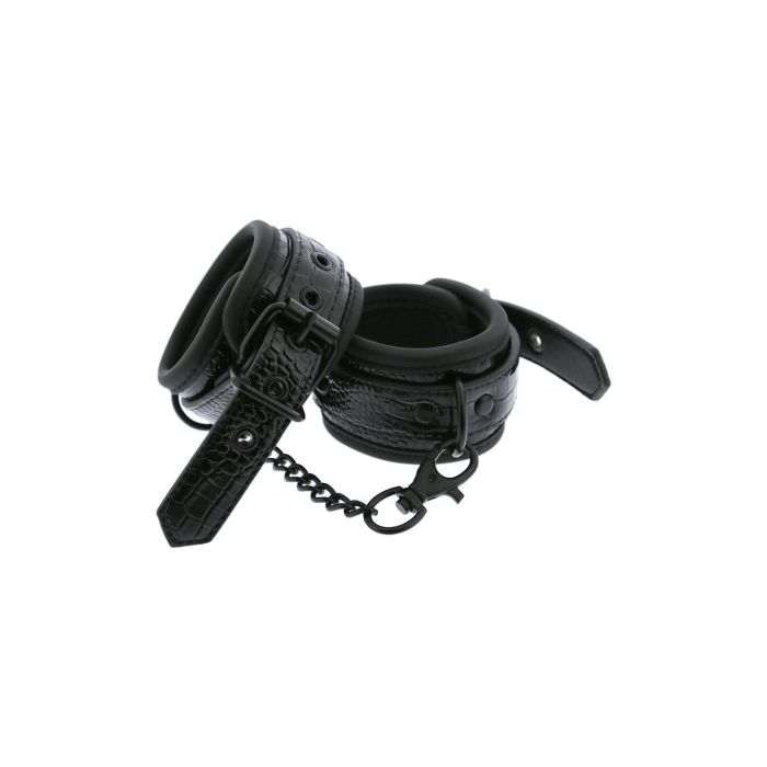 Наручники BLAZE LUXURY HANDCUFF CROCO BLACK