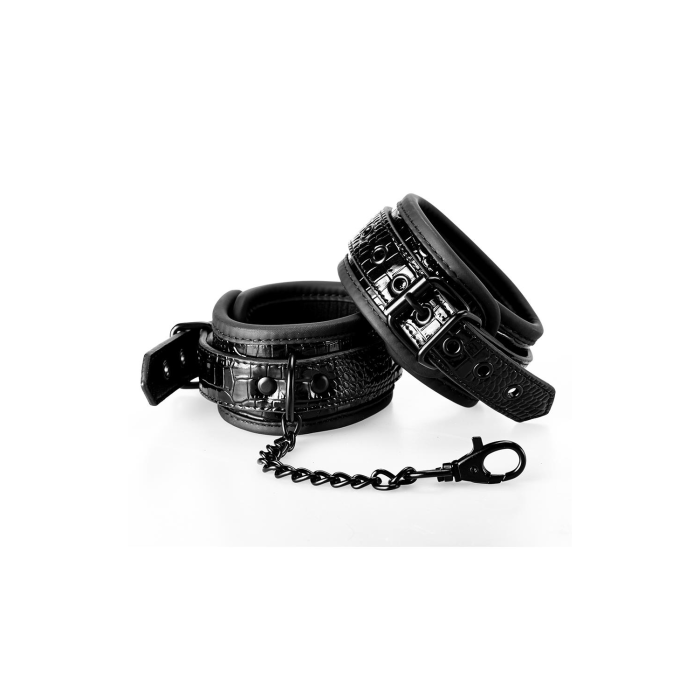 Наручники BLAZE LUXURY HANDCUFF CROCO BLACK