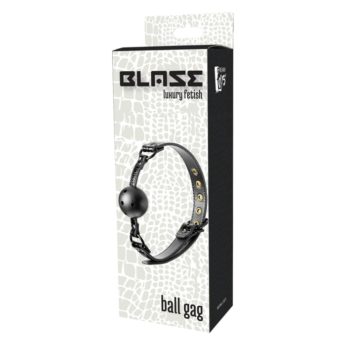Кляп 4,7 см BLAZE LUXURY BALL GAG CROCO BLACK