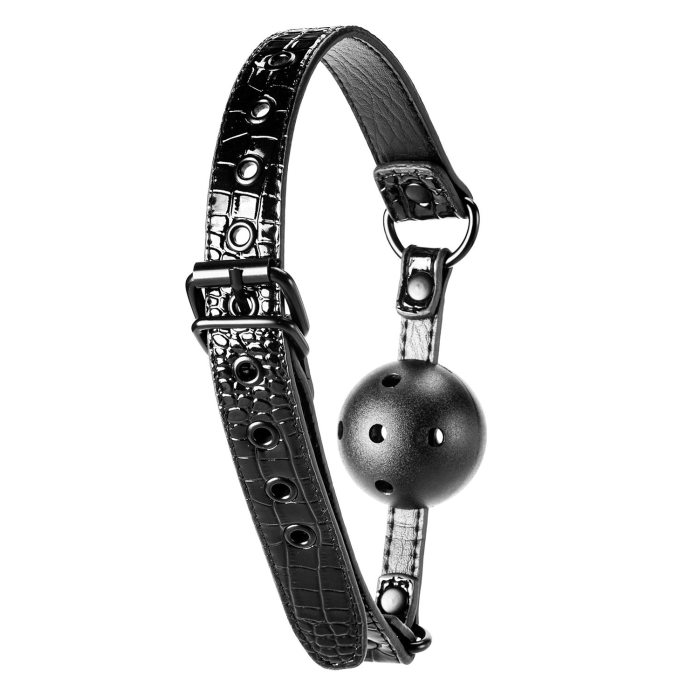 Кляп 4,7 см BLAZE LUXURY BALL GAG CROCO BLACK