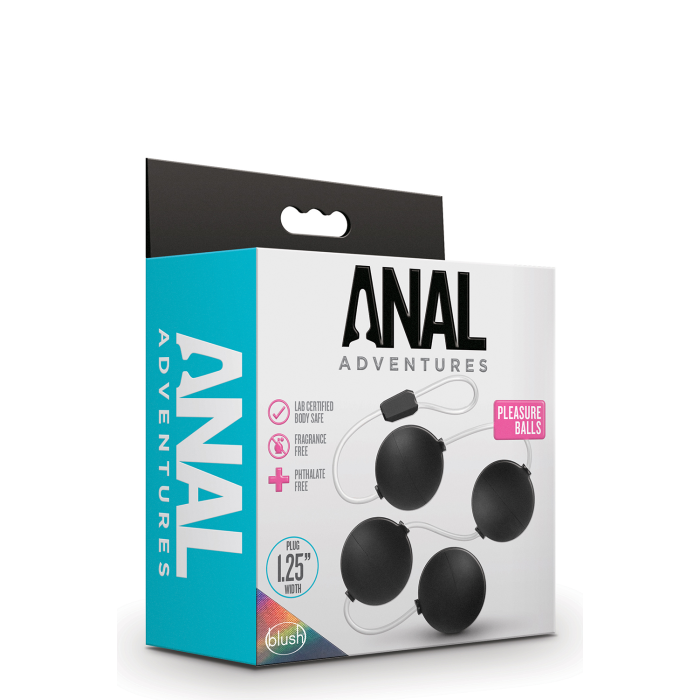 Анальні кульки Blush Anal Adventures Pleasure Balls-Black