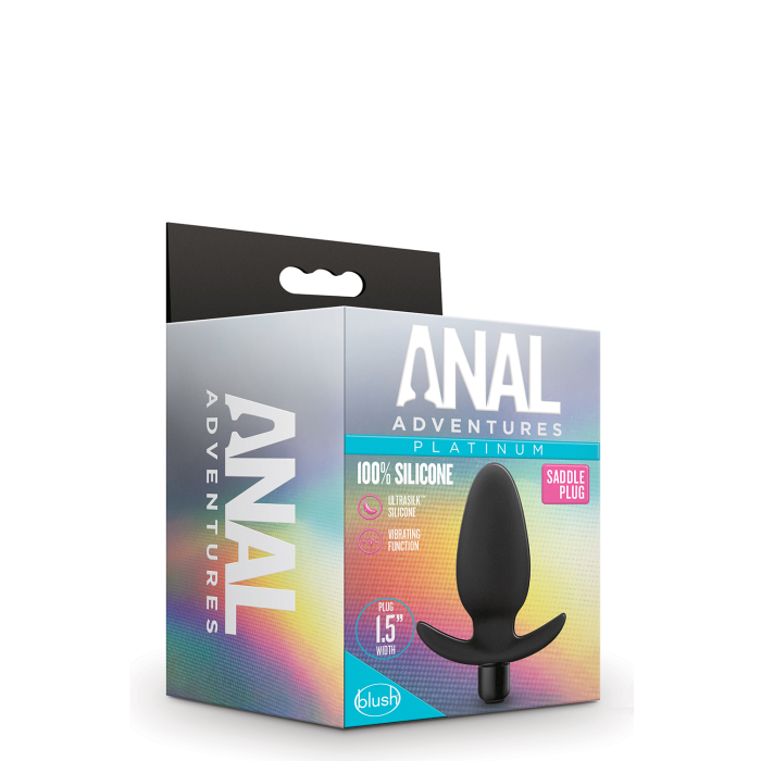 Анальна пробка з вібрацією Blush Anal Adventures Platinum Saddle Plug