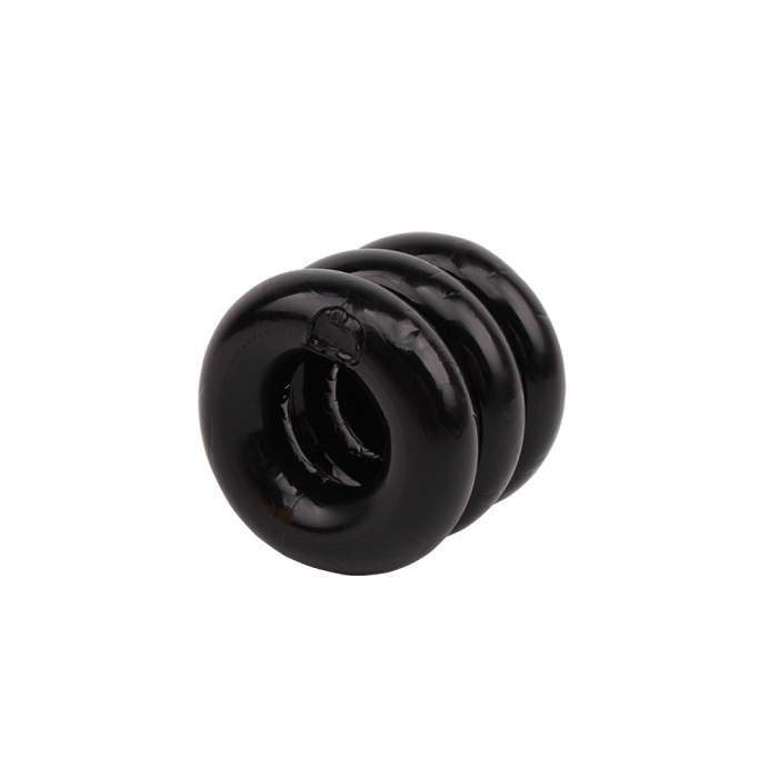 Широке ерекційне кільце з трьох ярусів Chisa GK Power Triad Cock Ring, чорне