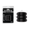 Широке ерекційне кільце з трьох ярусів Chisa GK Power Triad Cock Ring, чорне
