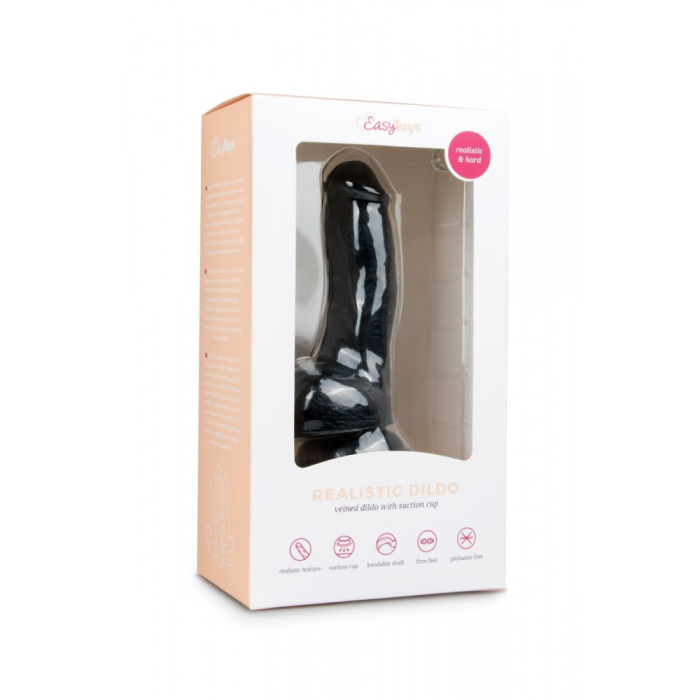 Фалоімітатор EasyToys Realistic Dildo - 15 см чорний