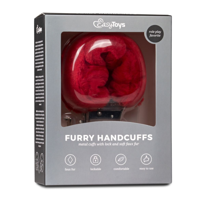 Наручники EASYTOYS Furry Handcuffs - Red