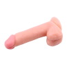 Фалоімітатор на присосці Chisa Ballsy Super Cock  7.7 з яєчками, бежевий