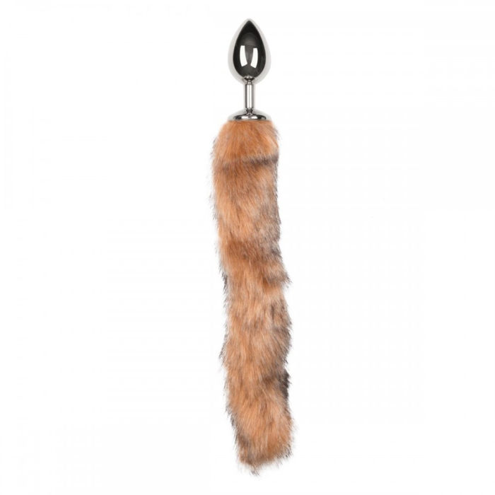 Анальна пробка M Silver Fox Tail Plug Dildo Butt Plugs Easy Toys