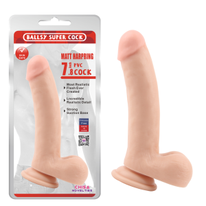Фалоімітатор з яєчками Chisе Ballsy Super Cock на присосці, бежевий