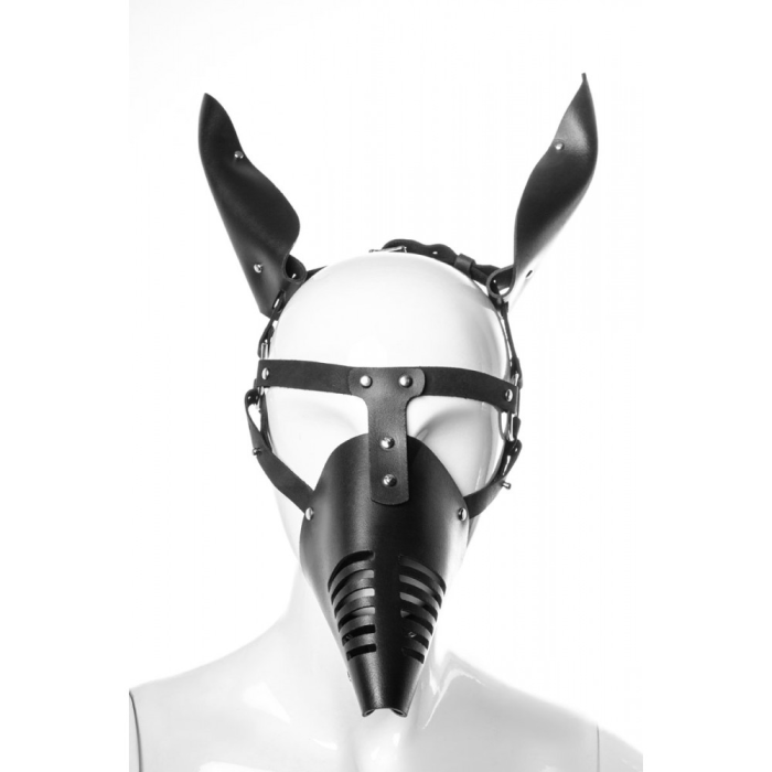 Маска Hand Made Candy Hero Doberman, натуральна шкіра, чорний