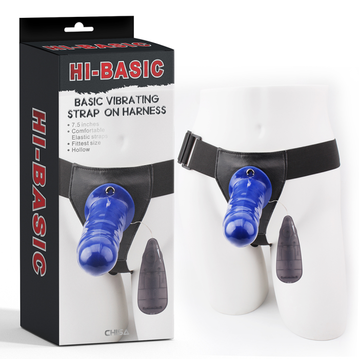 Страпон-фаллопротез Chisa Hi-Basic Vibrating Flesh Strap on Harn з вібрацією