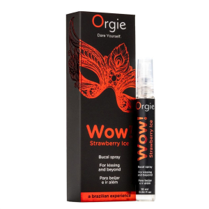 Спрей для орального сексу Orgie "WOW" Strawberry Ice з ментолом та смаком полуниці, 10 мл