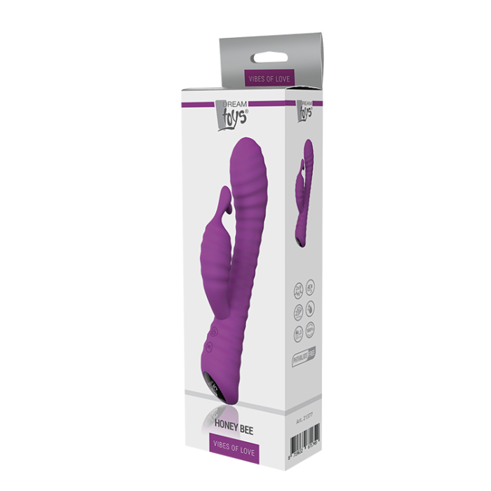 Подвійний вібратор Dream Toys VIBES OF LOVE HONEY BEE PURPLE