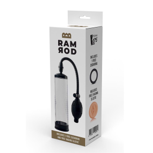 Вакуумна помпа для пеніса Dream Toys Ramrod з ерекційним кільцем та реалістичною насадкою