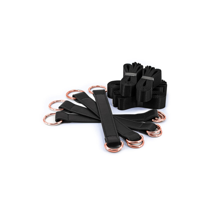 Система фіксації до ліжка NS Novelties BONDAGE COUTURE TIE DOWN STRAPS BLACK
