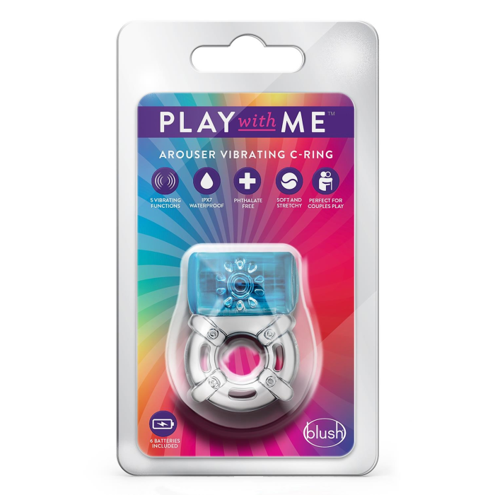 Ерекційне віброкільце PLAY WITH ME ONE NIGHT STAND VIBRATING C-RING BLUE